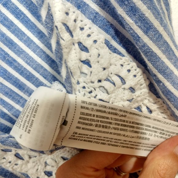 Abercrombie & Fitch Striped Lace Tank Top Size XS - Picture 15 of 15